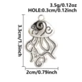 Colgante medusa hueco plata metal aceite gota collar pulsera accesorio joyería detalles - Colgante de Medusa (S3472) / Bañado en Plata Negro