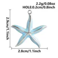 Colgante de estrella de mar de esmalte azul para collares y pulseras artesanales accesorios de joyería. - Colgante de Estrella de Mar / Azul Acero