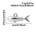 Pendentif requin argenté charm DIY pour collier bracelet, accessorio bijou de qualité. - Requin (B198-S)