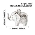 Charm pendentif éléphant en argent accessoire pour bijoux DIY aux dimensions précises. - Éléphant (B201-S)