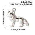 Pendentif charm renard argenté pour bracelets et colliers DIY, design détaillé. - Renard (B202-S)