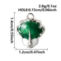 Roestvrij staal kool hanger DIY sieraden accessoires groene emaille groente charm - Koolvorm (B177-S) / Zilver