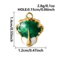 Roestvrij staal geëmailleerd kool hanger DIY sieraden accessoire voor ketting armband. - Koolvorm (B177-G) / Goud