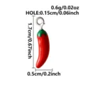 Roestvrij staal emaille chili peper hanger DIY ketting armband sieraden accessoires - Chilivorm (B179-S) / Zilver