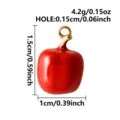 Rode appel roestvrijstalen hanger DIY sieraden accessoire voor ketting armband charm. - Paprikavorm (B188-G-R) / Goud/Rood