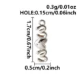 Silver metal number heart pendant DIY jewelry charm accessory for necklace bracelet crafting items - Vertical Heart Style (S3521-S)