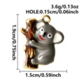 Edelstahl süßer Koala Emaillierter Tier Anhänger für DIY Halskette Schmuck Zubehör Basteln. - Silber Koala (B182-S) / 1.9x1.5cm