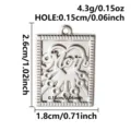 Silver heart Mom pendant charm DIY jewelry accessory with dimension specs, 2.6x1.8cm, 4.3g - Hollow Mom Heart Style (S3523-S)