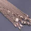 2.5mm 18k oro colore acciaio inossidabile rotonda catena collana diy gioielli accessori - Stile Oro Rosa (N23-RG) / Pezzo Singolo