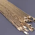 Catena rolo rotonda da 2.5mm in acciaio inossidabile 304 placcato oro 18k accessori per gioielli - Stile Oro (N23-G) / Pezzo Singolo