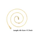 2.2mm edelstahl kugel kette 18k gold beschichtet halskette variante zubehör artikel - Gold Stil (N33-G)
