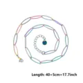 Collier chaîne trombone en acier inoxydable arc-en-ciel avec extension réglable pour bijoux. - Style de chaîne trombone / Lot de 10 / Arc-en-ciel