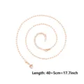 Edelstahl Perlenkette 18k Roségold Halskette 40+5cm Schlüsselbein Kette DIY Schmuck Zubehör - Roségold Stil (N33-RG)