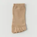 Calzini cinque dita donna estate sottile traspirante cotone dita separate calzini beige - Taglia unica / Marrone scuro