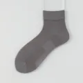 Grey Men's Mid-Tube Socks, Breathable Ribbed Knit Summer Thin Cotton Socks Variant - One Size / Coffee