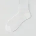 Chaussettes mi-hautes blanches homme respirantes en maille confort unies style quotidien - Taille unique / Blanc