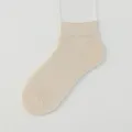 Summer thin mesh ice silk women short socks, breathable beige ankle socks for women. - One Size / Nude