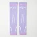 Purple sports compression leg sleeves, breathable knitted fitness knee pads for running yoga outdoor cycling. - One Size / Light Purple