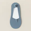 Fantasmini invisibili da donna in seta di ghiaccio blu, calzini estivi sottili scollati. - Taglia unica / Blu