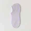 Women shallow-cut no-show socks, light purple mesh summer breathable invisible socks. - One Size / Light Purple