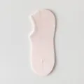 Pink shallow mouth mesh invisible boat socks for women, breathable summer short cotton socks. - One Size / Light Pink