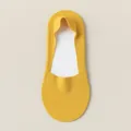 Women ice silk invisible boat socks summer thin breathable non-slip yellow low cut sock - One Size / Turmeric