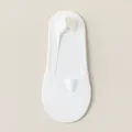 White ice silk no-show socks for women, breathable invisible thin shallow cut boat socks. - One Size / White