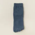 Calzini a Cinque Dita Uomo Cotone Altezza Media Blu Scuro Calzini Sportivi Traspiranti Paio - Taglia unica / Blu scuro