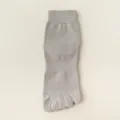 Calzini a cinque dita grigi da uomo, design traspirante e confortevole in cotone. - Taglia unica / Grigio chiaro