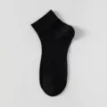 Classiche calze corte nere tinta unita da donna, calze alla caviglia in maglia traspirante - Taglia unica / Nero