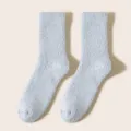 Calzini soffici in pile corallo azzurro da donna, calze invernali calde e accoglienti spesse. - Taglia unica / Blu