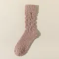 Donna soffice pile calze lunghe inverno caldo accogliente sonno terra calzette rosa casa usura - Taglia unica / Marrone scuro