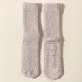 Thickened coral fleece warm fuzzy socks for women, cozy winter home floor sleep socks. - One Size / Khaki