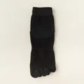 Men's black cotton five toe socks, breathable athletic split toe mid-calf socks for daily wear. - One Size / Black