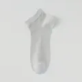 Calzini corti estivi da uomo traspiranti calzini bassi grigi comodi per uso quotidiano - Taglia unica / grigio-argento