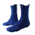 Men basketball elite sports socks thick towel bottom athletic running socks royal blue - Blue