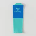 Sports compression calf sleeve blue and green athletic leg support for running and cycling. - One Size / Light Blue