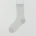 Calzini donna estate sottile rete traspirante metà polpaccio grigio bianco stile balletto - Taglia unica / grigio-argento
