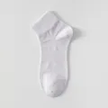 Women white short socks breathable thin summer anklet socks daily wear comfort basic hosiery - One Size / Light Purple