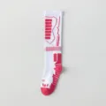 Professional skiing thermal high tube men's ski socks breathable quick-drying outdoor sports - One Size / White and Pink