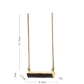 Miniatur Holz Schaukel Ornament Detail, pastorale Mikrolandschaft Dekoration für den Schreibtisch. - Doppelseilschaukel / Naturholzfarbe