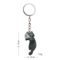 Detailansicht des grauen Katzen-Schluesselanhaengers, kompakte Dekoration fuer Schluessel und Taschen. - Einzelpreis / Liegende Katze - Graue Katze