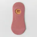 Pink women's no-show socks, low-cut silicone anti-slip invisible summer thin cotton socks. - One Size / Rose Red