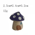 Miniatur Harz Pilz Haus Figur Detailansicht, süsse Mikro Landschaft DIY Garten Ornament. - Lila Pilzhaus