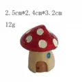 Kleine Harz Pilz Haus Miniatur Dekoration, perfekt für Feengarten und DIY Handwerk Projekte. - Rotes Pilzhaus