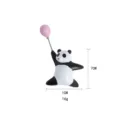 Süßer Harz Panda Kühlschrankmagnet mit rosa Ballon, 3D Tier Heimdeko Zubehör 7cm groß - Eine Hand Rosa Laufender Ballon Panda