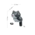 Cute gray tabby cat miniature figurine desktop ornament for micro landscape decoration - Grey Tabby Cat