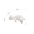 Weißer Eisbär Miniatur Figur Süß Tier Spielzeug Harz Mikrolandschaft Auto Innendekoration - Stil A Offener Mund Liegender Eisbär