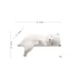 Süße schlafende weiße Eisbär Harz Miniatur Figur für Desktop Dekoration Spielzeug - Stil D Rechts Liegender Eisbär