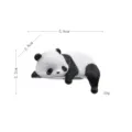 Schattig slapend panda beeldje miniatuur hars speelgoed, auto dashboard decoratie. - Stijl B Panda Liggend Links